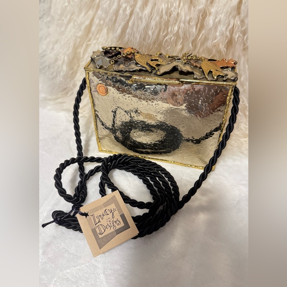 Lunacy Designs Vintage Handmade Artisan Mixed Metal Sea Life Themed Bag 1980s - Picture 4 of 17